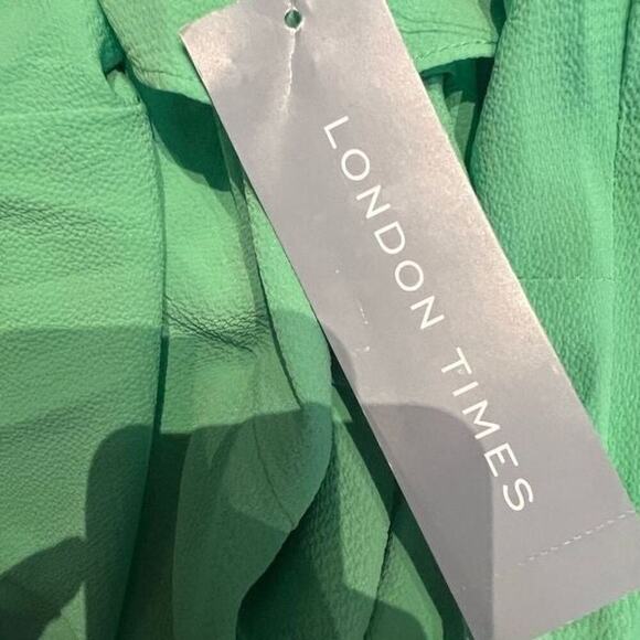 London Times ruffle faux wrap midi dress size 10, new with tags! - Picture 8 of 9